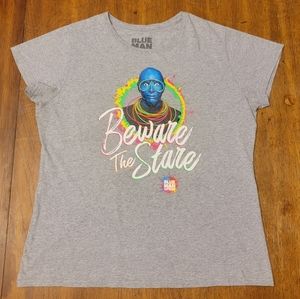 Blue Man Group Tour "Beware the Stare" T-Shirt Size XL